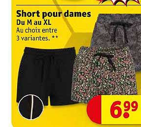 short pour dames du m au xl