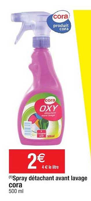 spray détachant avant lavage cora