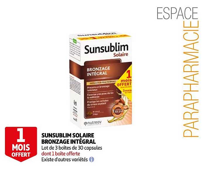 sunsublim solaire bronzage intÉgral