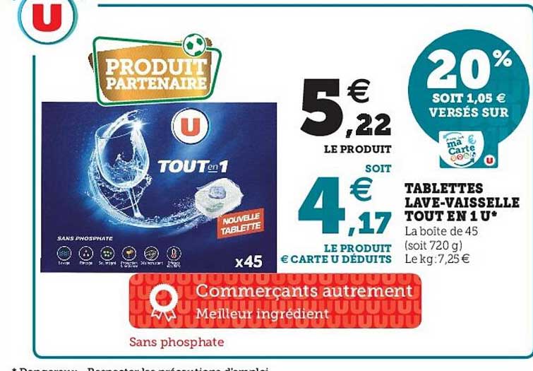 tablettes lave-vaisselle tout en 1 u