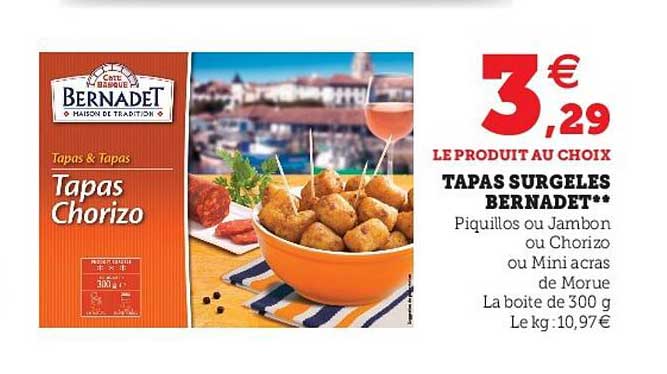 Tapas Surgelés Bernadet