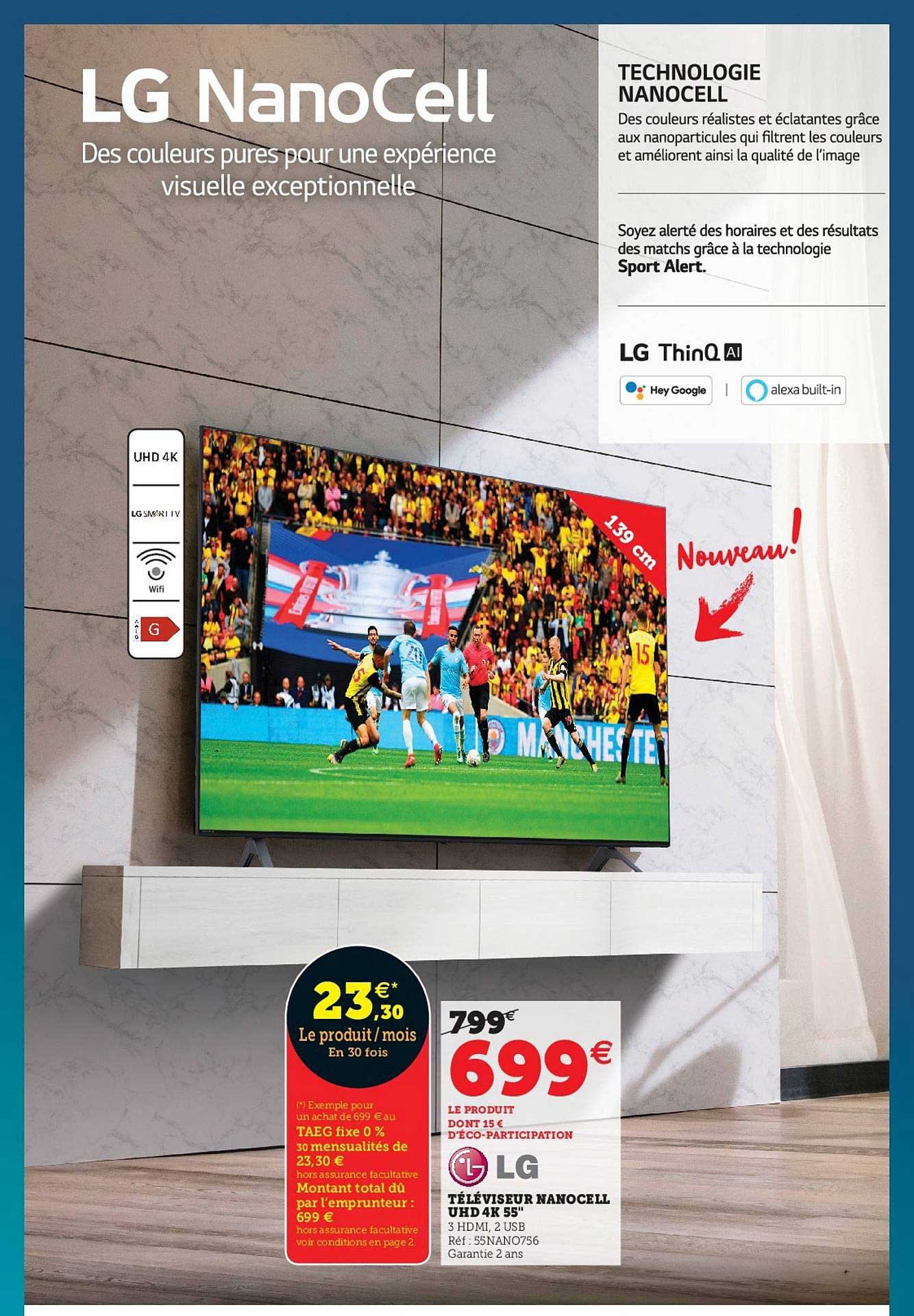 Téléviseur Nanocell Uhd 4k 55"