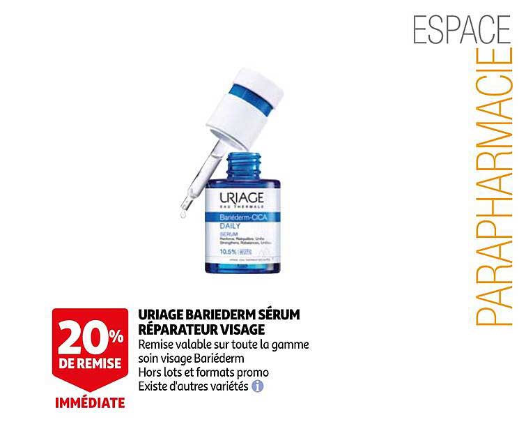 uriage bariederm sÉrum rÉparateur visage