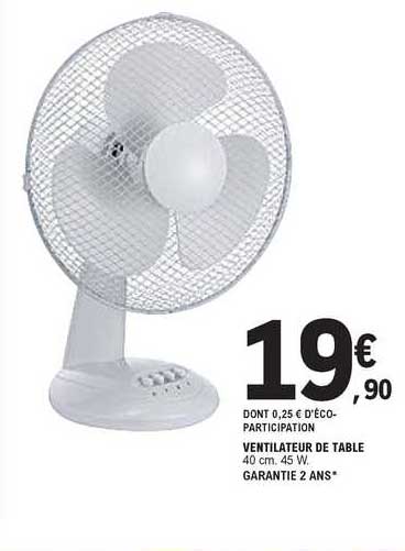 Ventilateur De Table 40 Cm