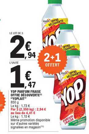 Yop Parfum Fraise Offre Decouverte "yoplait"