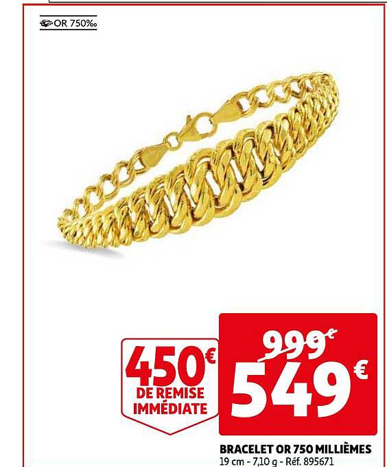 Bracelet Or 750 Millièmes