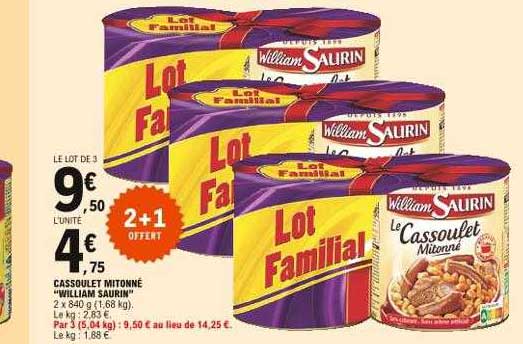 cassoulet mitonné "william saurin"