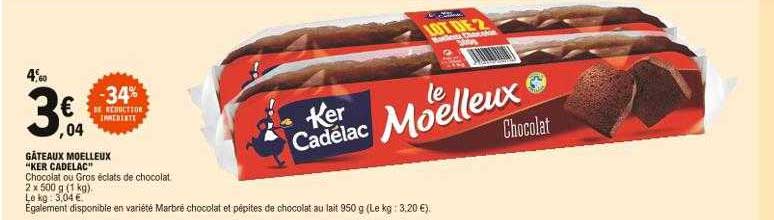 Gâteaux Moelleux "ker Cadelac"