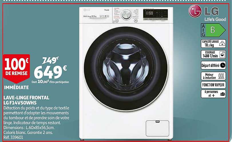 lave-linge frontal lg f14v50whs