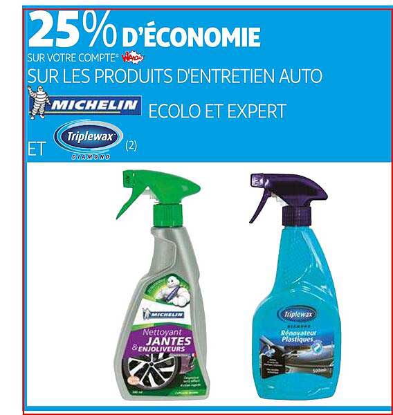 les produits d'entretien auto michelin ecolo et expert et triplewax