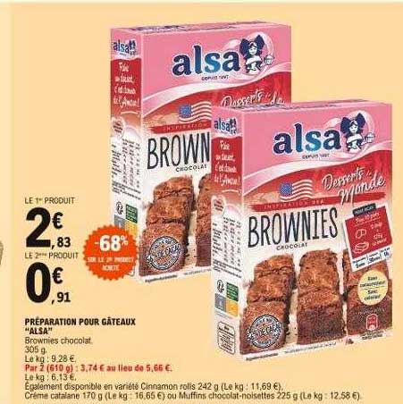 Préparation Pour Gâteaux "alsa"