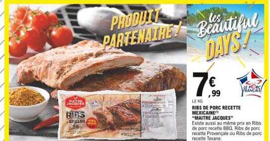 Ribs De Porc Recette Mexicaine "maître Jacques"