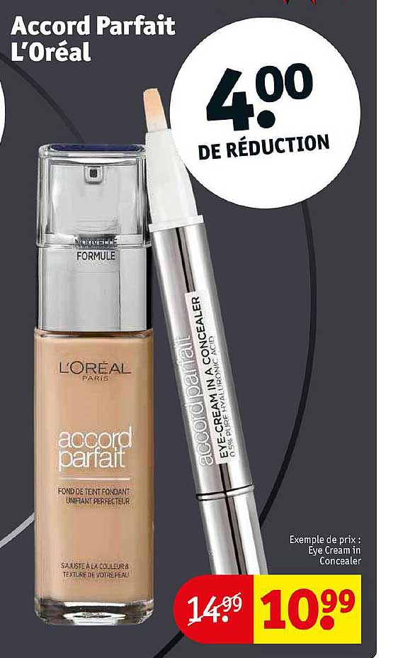 accord parfait l'oréal eye cream in concealer