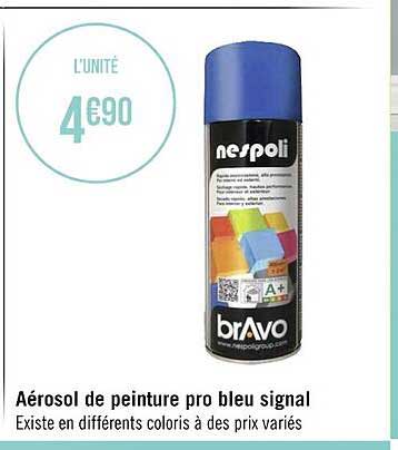 aérosol de peinture pro bleu signal