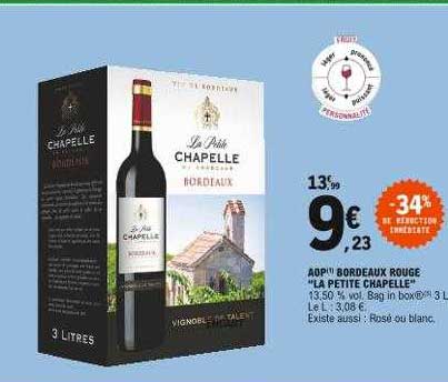 aop bordeaux rouge "la petite chapelle"