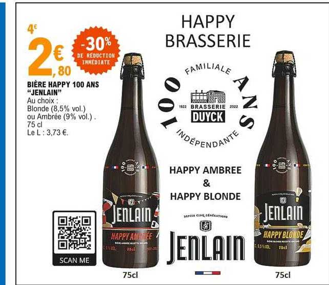 bière happy 100 ans "jenlain"