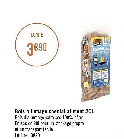 bois allumage special aliment