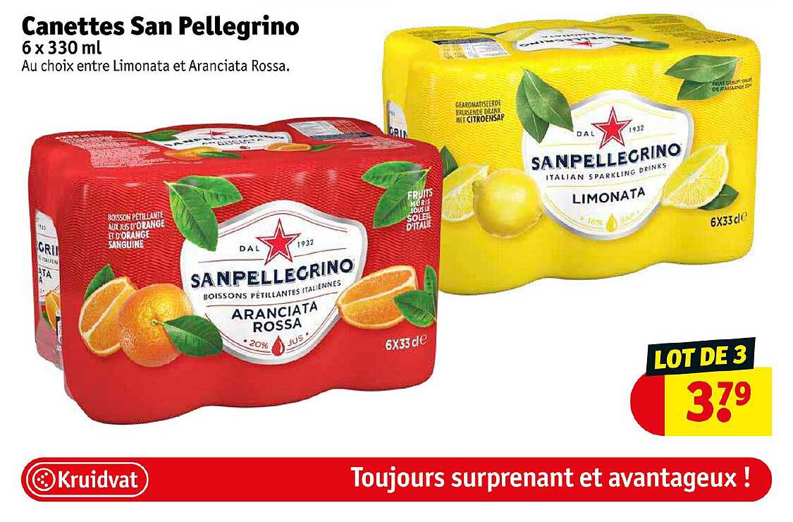 canettes san pellegrino
