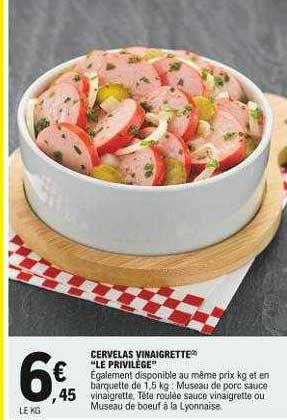 cervelas vinaigrette "le privilège"