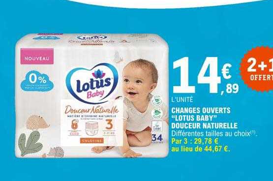 Changes Ouverts "lotus Baby" Douceur Naturelle