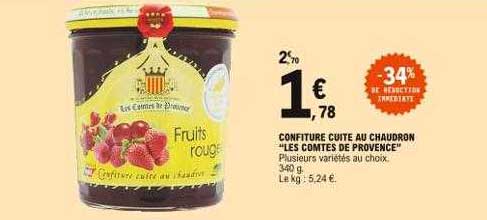 confiture cuite au chaudron "les comtés de provence"