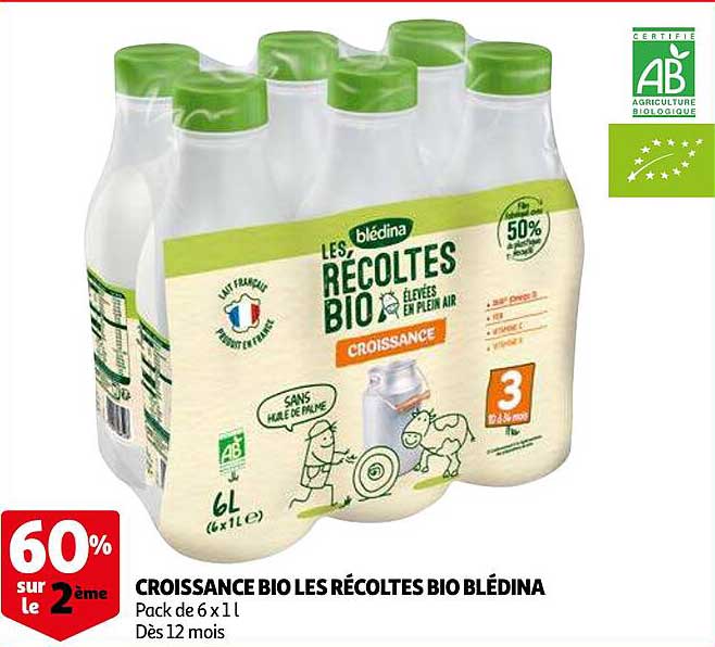 croissance bio les récoltes bio blédina 60% sur le 2ème