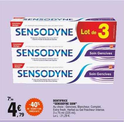 Dentifrice "sensodyne Soin"
