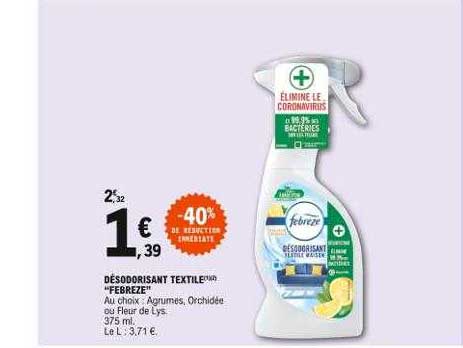 Désodorisant Textile "febreze"