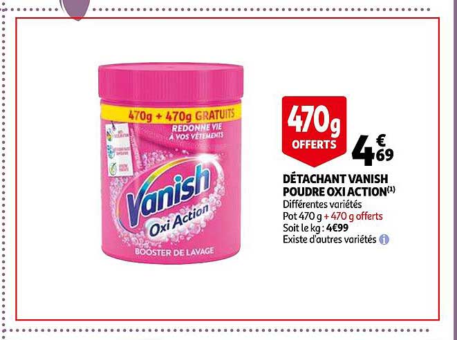 détachant vanish poudre oxi action