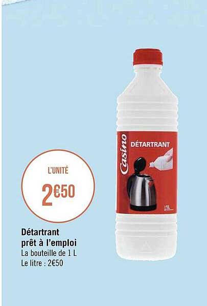 détartante prêt à l'emploi