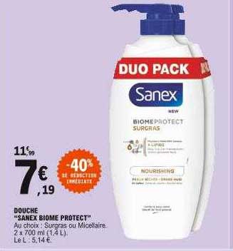 Douche "sanex Biome Protect