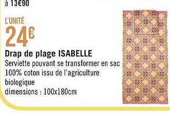 drap de plage isabelle