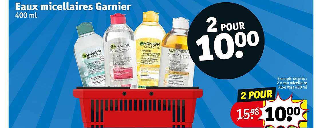 eaux micellaires garnier 2 x eau micellaire aloe vera