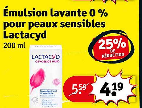 émulsion lavante 0% pour peaux sensibles lactacyd
