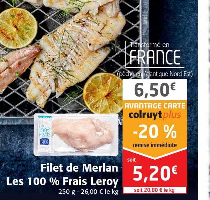 filet de merlan les 100% frais leroy