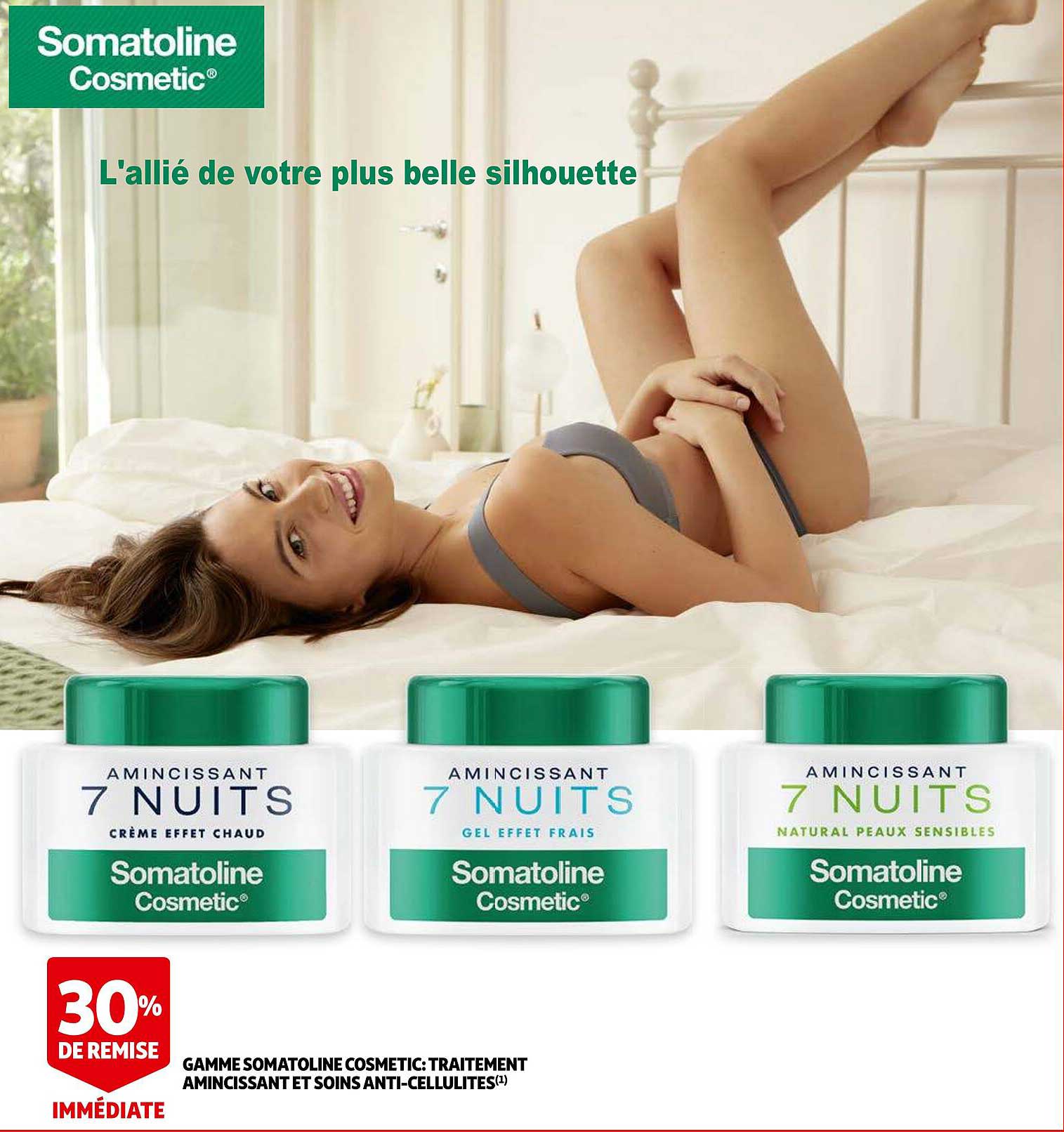 gamme somatoline cosmetic: traitement amincissant et soins anti-cellulites 30% de remise immédiate