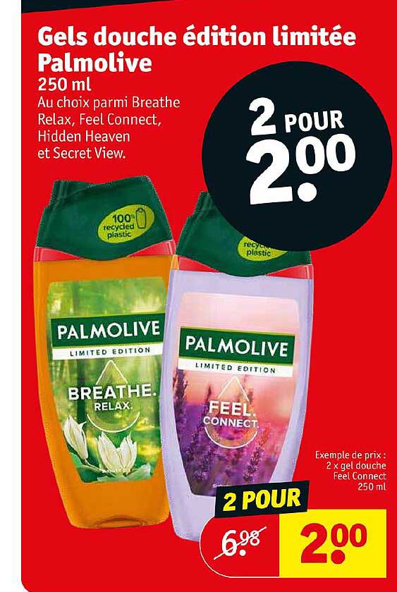 Gels Douche édition Limitée Palmolive 2 X Gel Douche Feel Connect