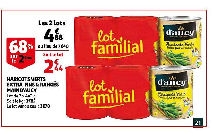 haricots verts extra-fins & rangés main d'aucy
