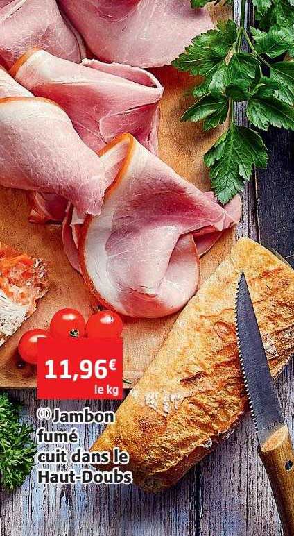 jambon fumé cuit dans le haut-doubs