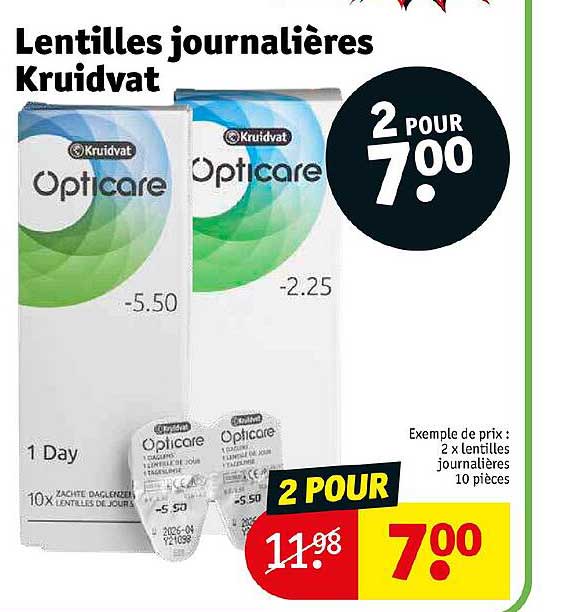 lentilles journalières kruidvat