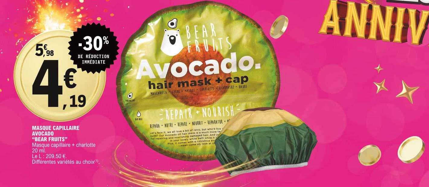 masque capillaire avocado "bear fruits"