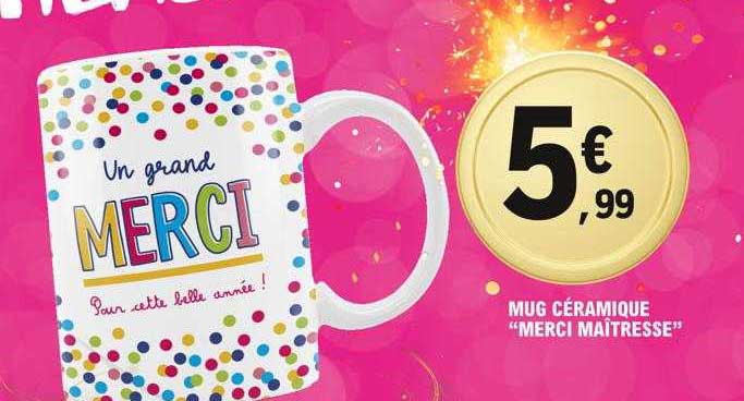 mug céramique "merci maîtresse"