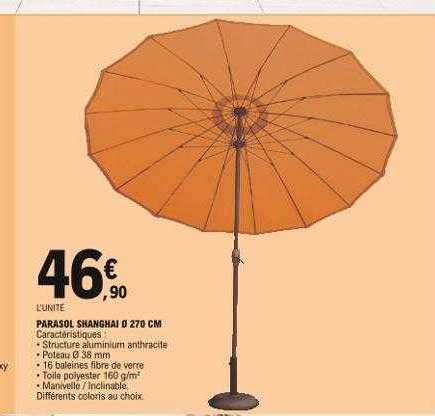 parasol shanghai ø 270 cm