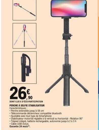 perche à selfie stabilisateur