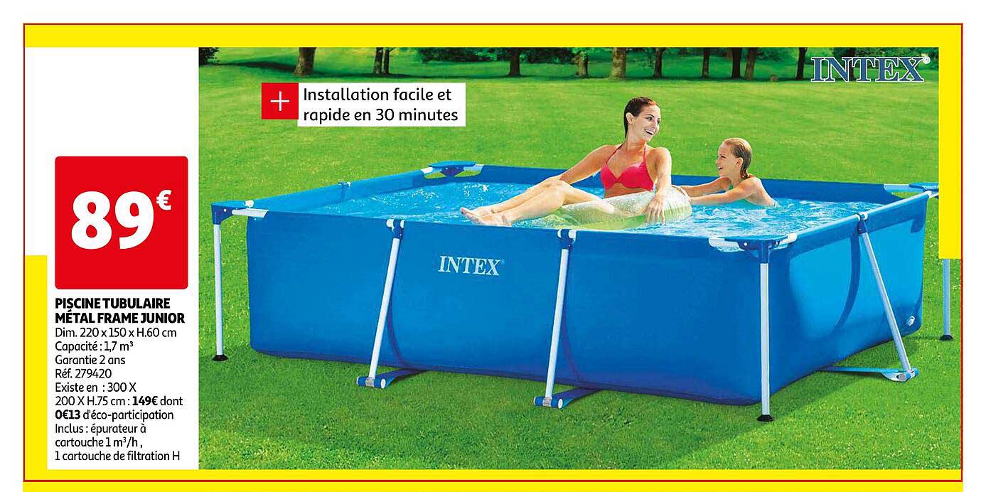piscine tubulaire métal frame junior intex