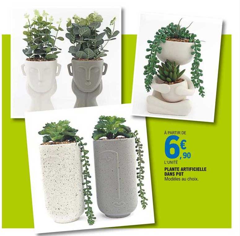 plante artificielle dans pot