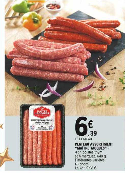 plateau assortiment "maître jacques"