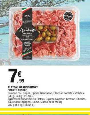 plateau grandissimo "corte gusto" "corte gusto"