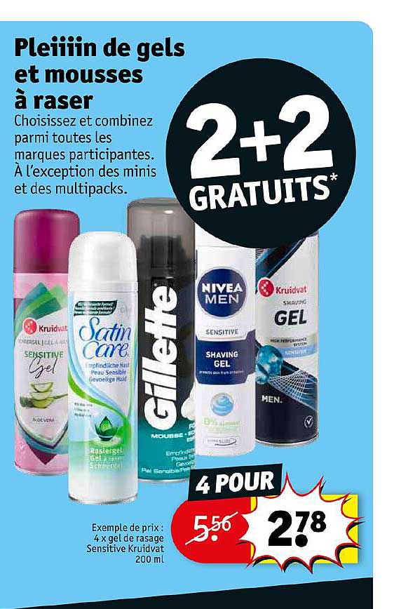 pleiiiin de gels et mousses à raser