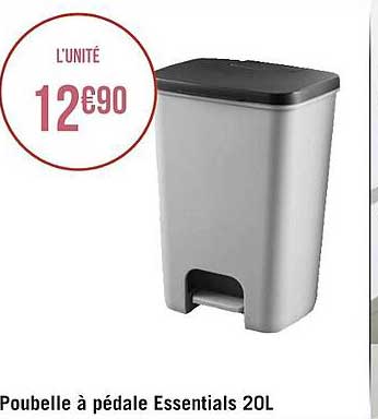 Poubelle à Pédale Essentials 20l